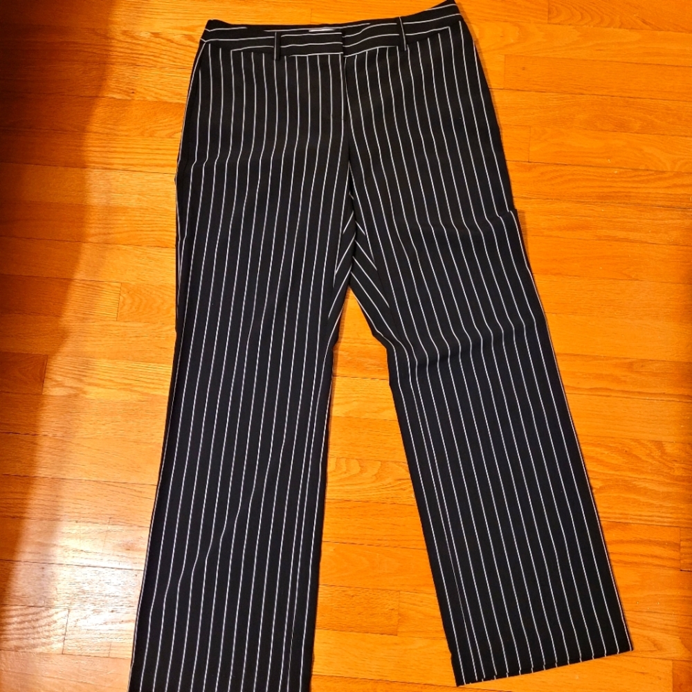 💚 Vintage Reitman's Black & White Wide Legged Striped Pants Size 5